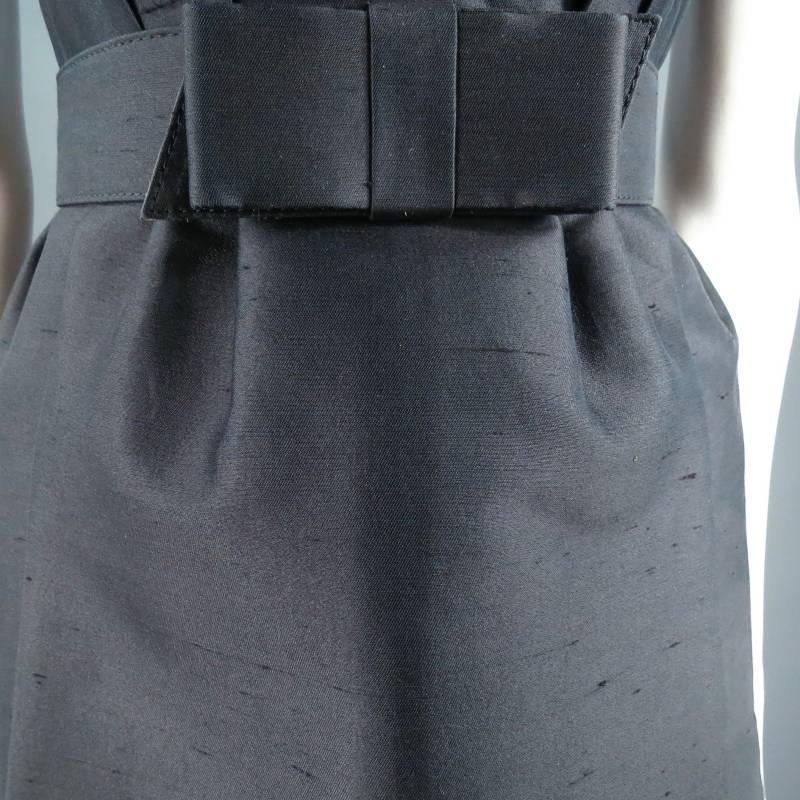 MICHAEL KORS Size 2 Black Wool / Silk Layered Sequin Skirt Cocktail Dress 6