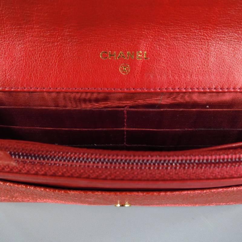 chanel wallet red caviar