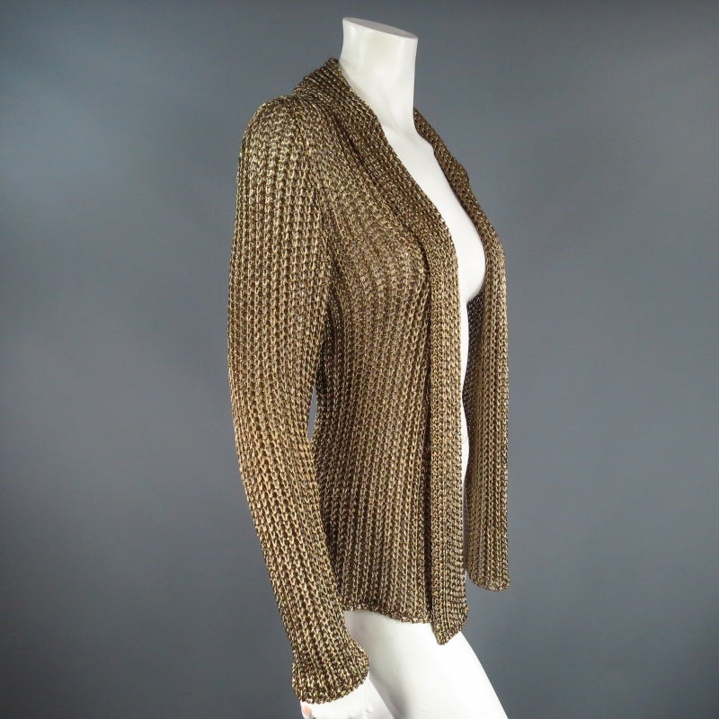 ralph lauren gold metallic sweater