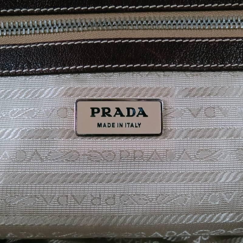 PRADA Tan Python Belt Buckle Shoulder Handbag 3