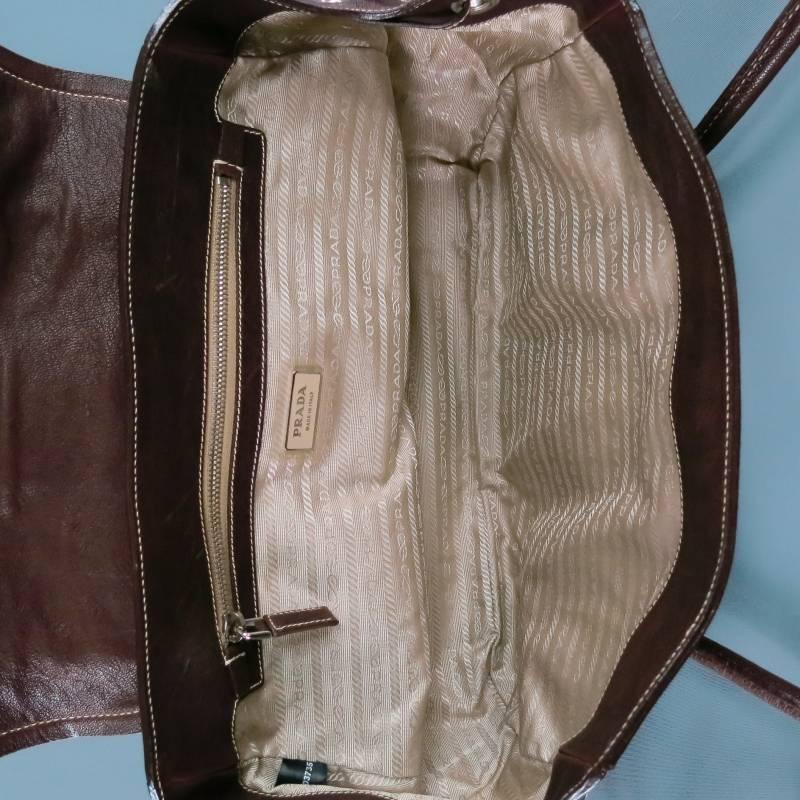 PRADA Tan Python Belt Buckle Shoulder Handbag 4