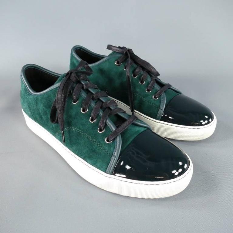 LANVIN Size 9 Green Two Tone Suede-Patent Leather Sneakers at 1stDibs | lanvin  green, lanvin green sneakers, lanvin sneakers green