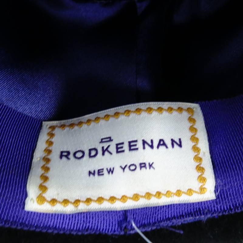 ROD KEENAN Black Felt Hook & Eye Detail Bowler Hat 1