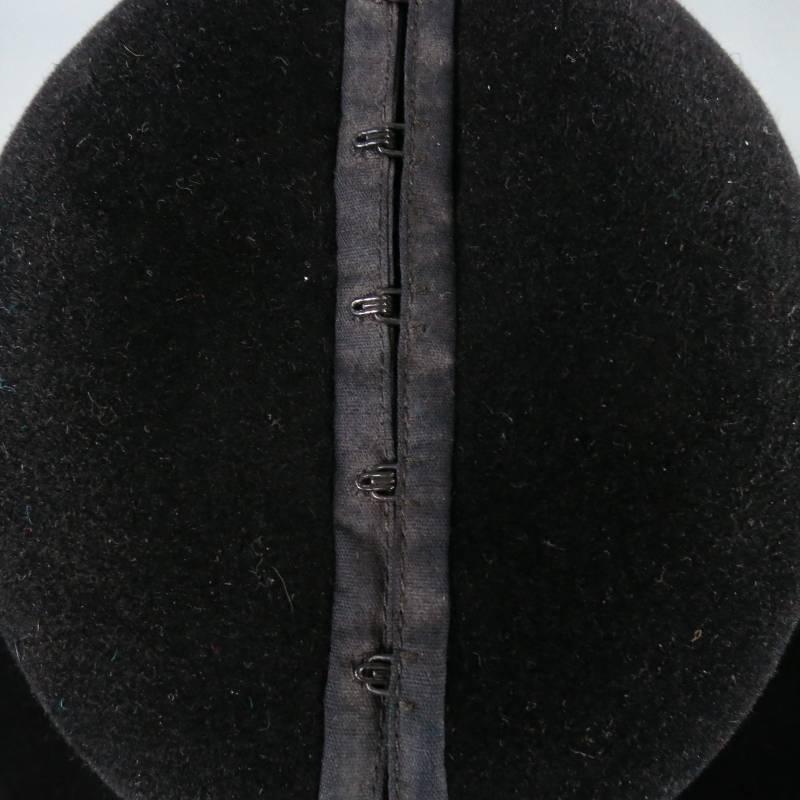 Men's ROD KEENAN Black Felt Hook & Eye Detail Bowler Hat