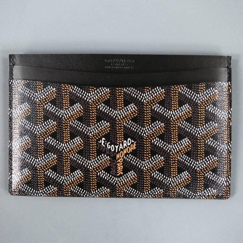 GOYARD Brand New Brown Vector Leather Rectangle Card Holder Wallet 3