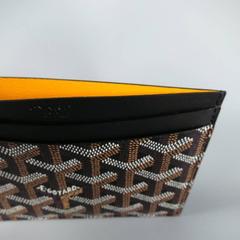 GOYARD Brand New Brown Vector Leather Rectangle Card Holder Wallet