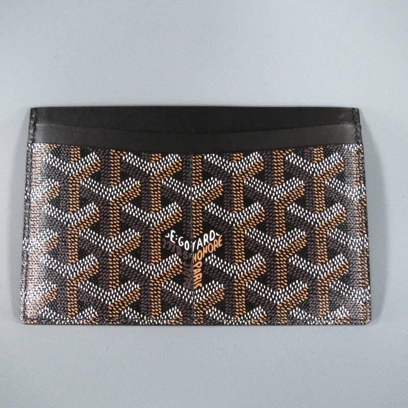 GOYARD Brand New Brown Vector Leather Rectangle Card Holder Wallet 2