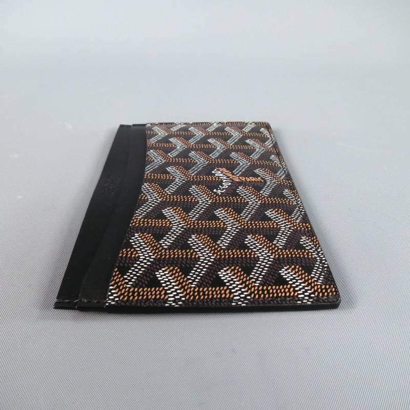 GOYARD Brand New Brown Vector Leather Rectangle Card Holder Wallet 1