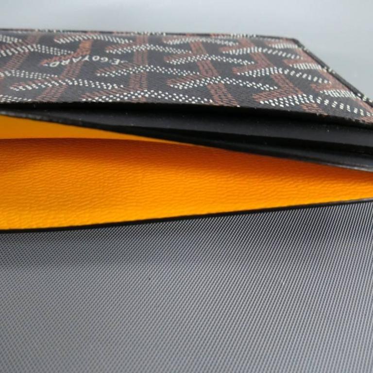 GOYARD Brand New Brown Vector Leather Rectangle Card Holder Wallet at