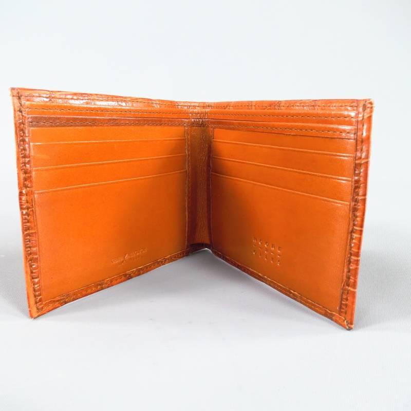 MOORE & GILES Brand New Tan Alligator Skin Men's Wallet 1