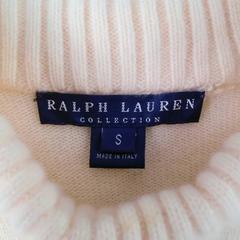 RALPH LAUREN Collection Size S Cream Cashmere knit Mock Neck Sleeveless Dress