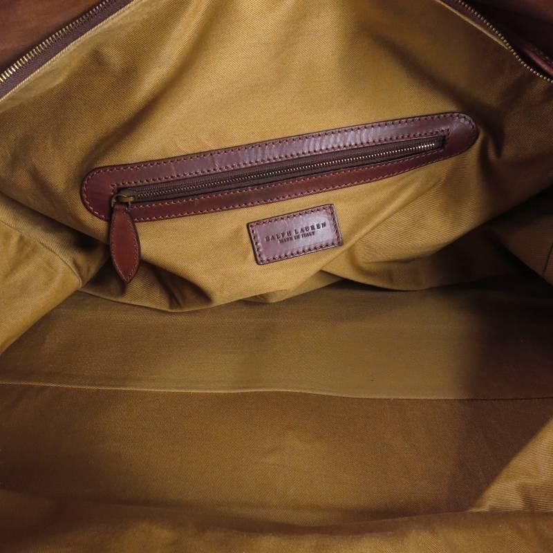RALPH LAUREN Purple Label Brown Suede Buckle Travel bag 2