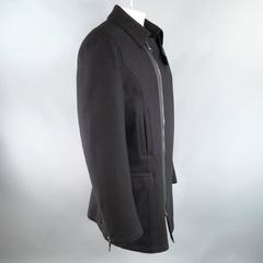 DOLCE & GABBANA Men's 44 Black Wool Oversized Zipper Coat New w/ Tags