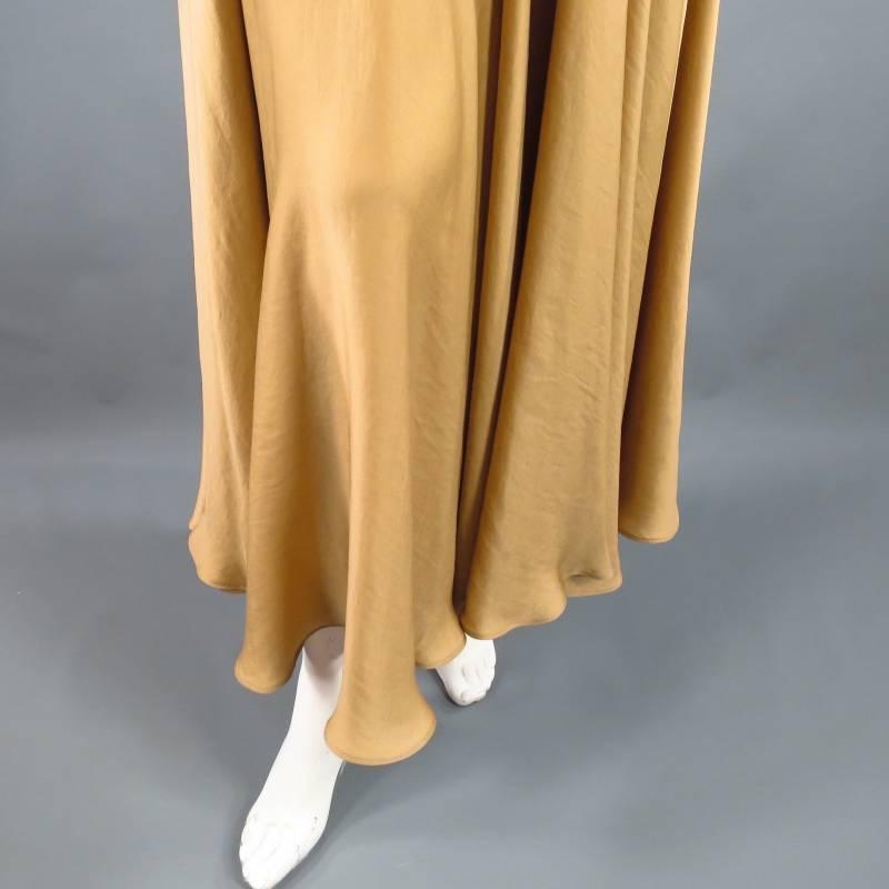 gold satin wrap dress