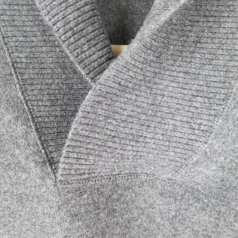BRUNELLO CUCINELLI Men's Size XS Gray Cashmere Shawl Collar Pullover In Excellent Condition In San Francisco, CA
