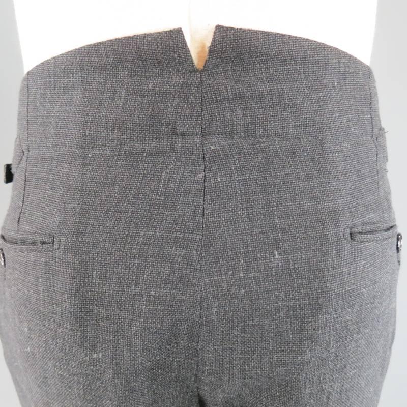 TOM FORD 38 Regular Charcoal Wool Blend 3-Piece 32 28 Suit 2