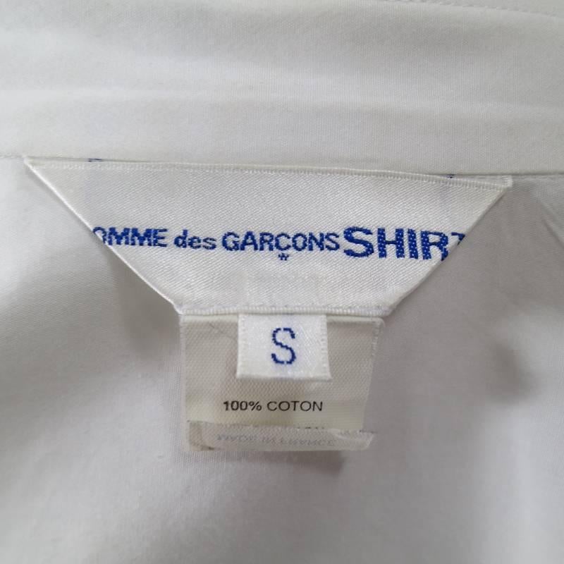COMME des GARCONS Men's Size S White Cotton Long Sleeve Top Stitch Shirt 5
