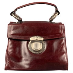 MARC JACOBS Burgundy Leather Satchel Handbag