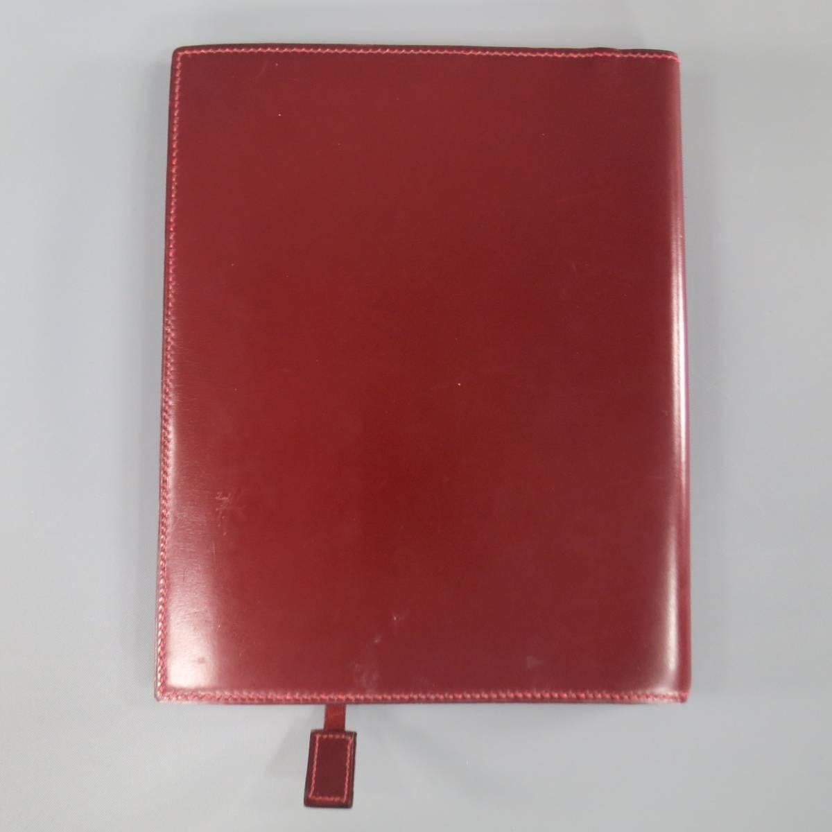 Hermes Vintage Burgundy Leather Address Book In Good Condition In San Francisco, CA