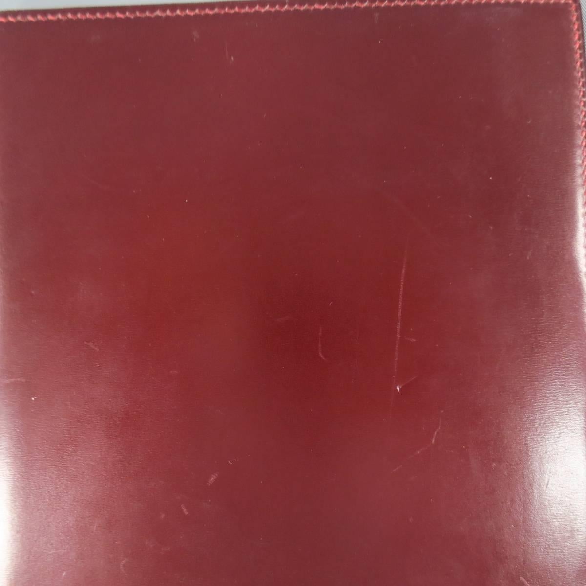 Hermes Vintage Burgundy Leather Address Book 1