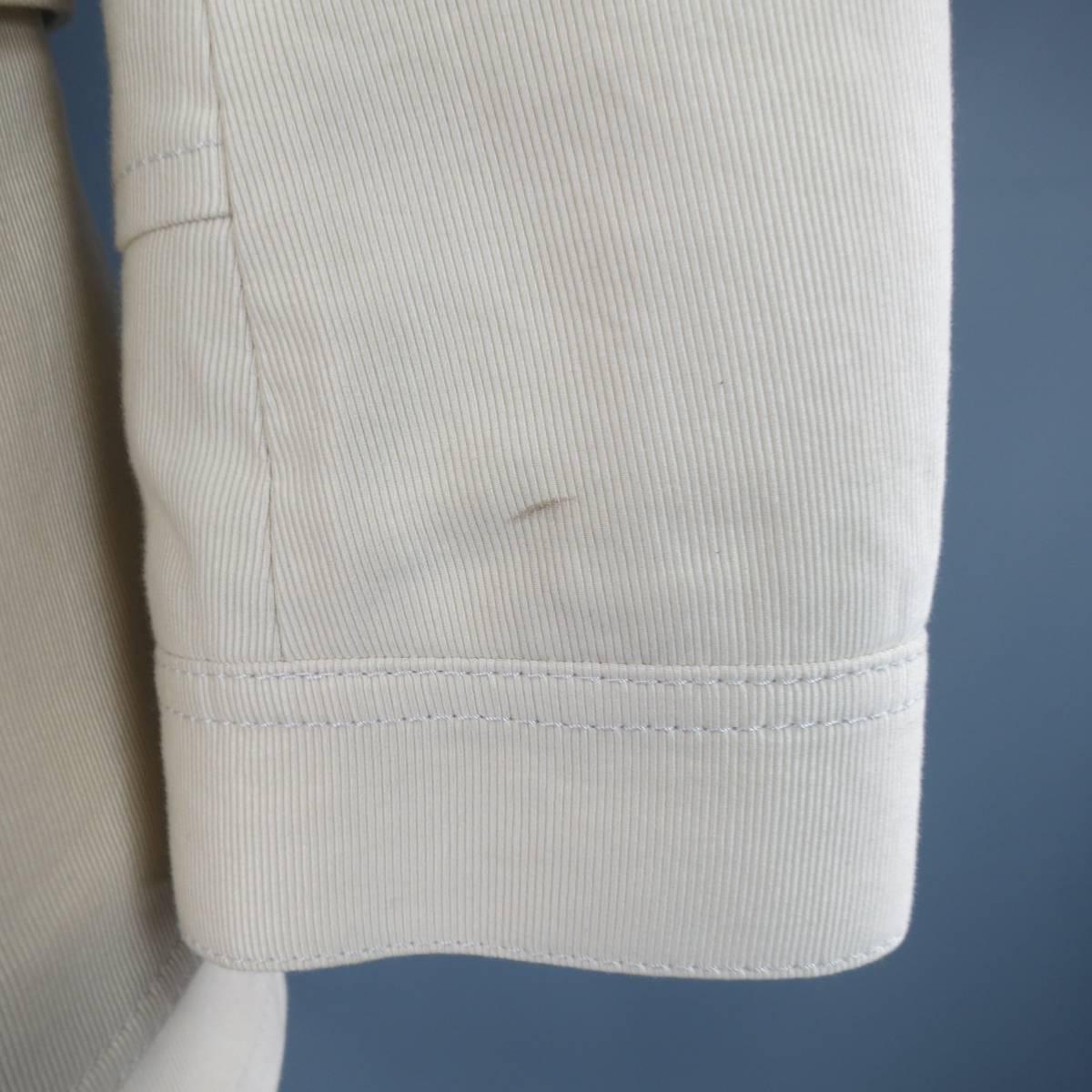  Tom Ford Men's 38 Khaki Beige Cotton Faille Patch Pockets Safari Jacket 1