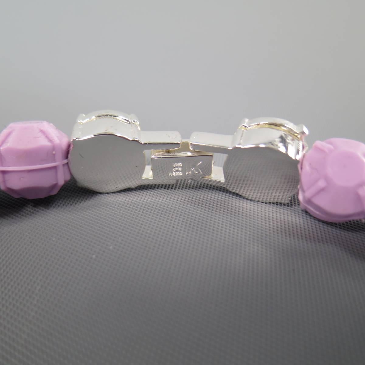 Women's EK THONGPRASERT Lilac Silicone Crystal Cichorium Intybus Necklace