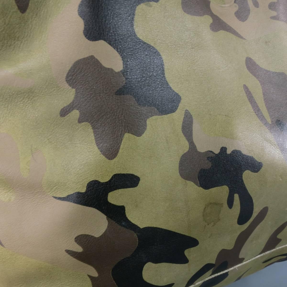 JUNYA WATANABE EYE X VANSON Green Camouflage Leather Tote Bag In Fair Condition In San Francisco, CA
