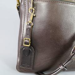 LOUIS VUITTON Brown Utah Textured Leather Sac Plat Messenger Bag