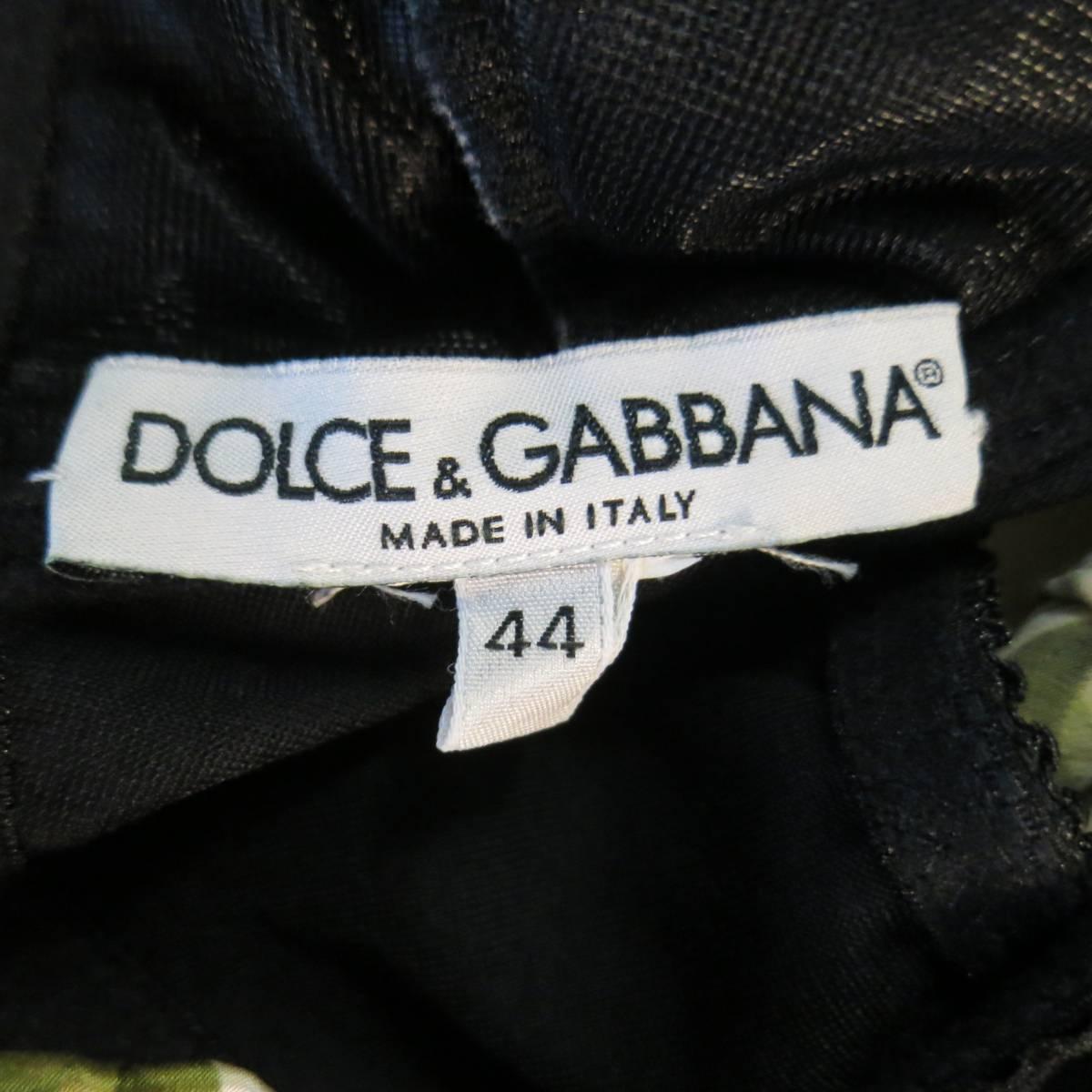 DOLCE & GABBANA Size 10 Cream & Pink Brocade Floral Silk Blend Bustier Top In Good Condition In San Francisco, CA