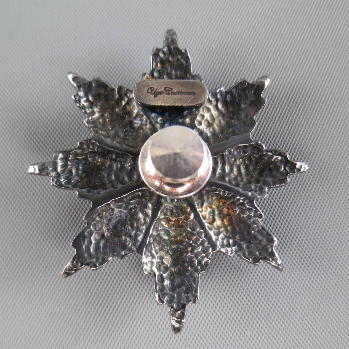 Women's or Men's UGO CACCIATORI Medium Sterling Silver Star Beam Pin