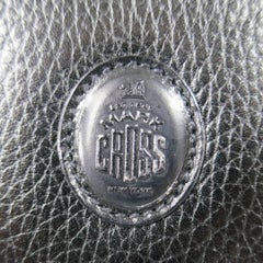 Vintage MARK CROSS Black Pebbled Leather Gold Hardware Murphy Satchel Handbag