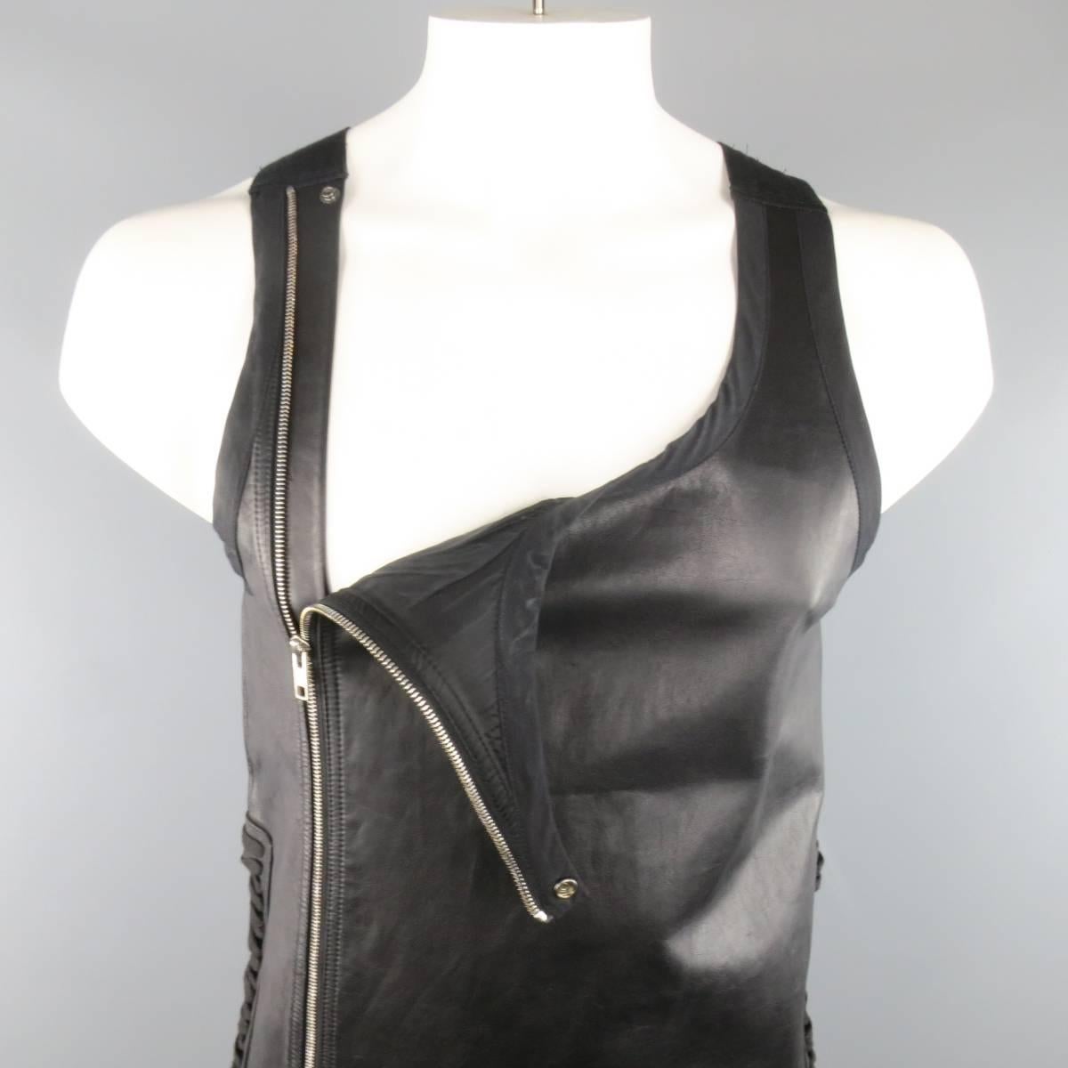 tank top leather jacket