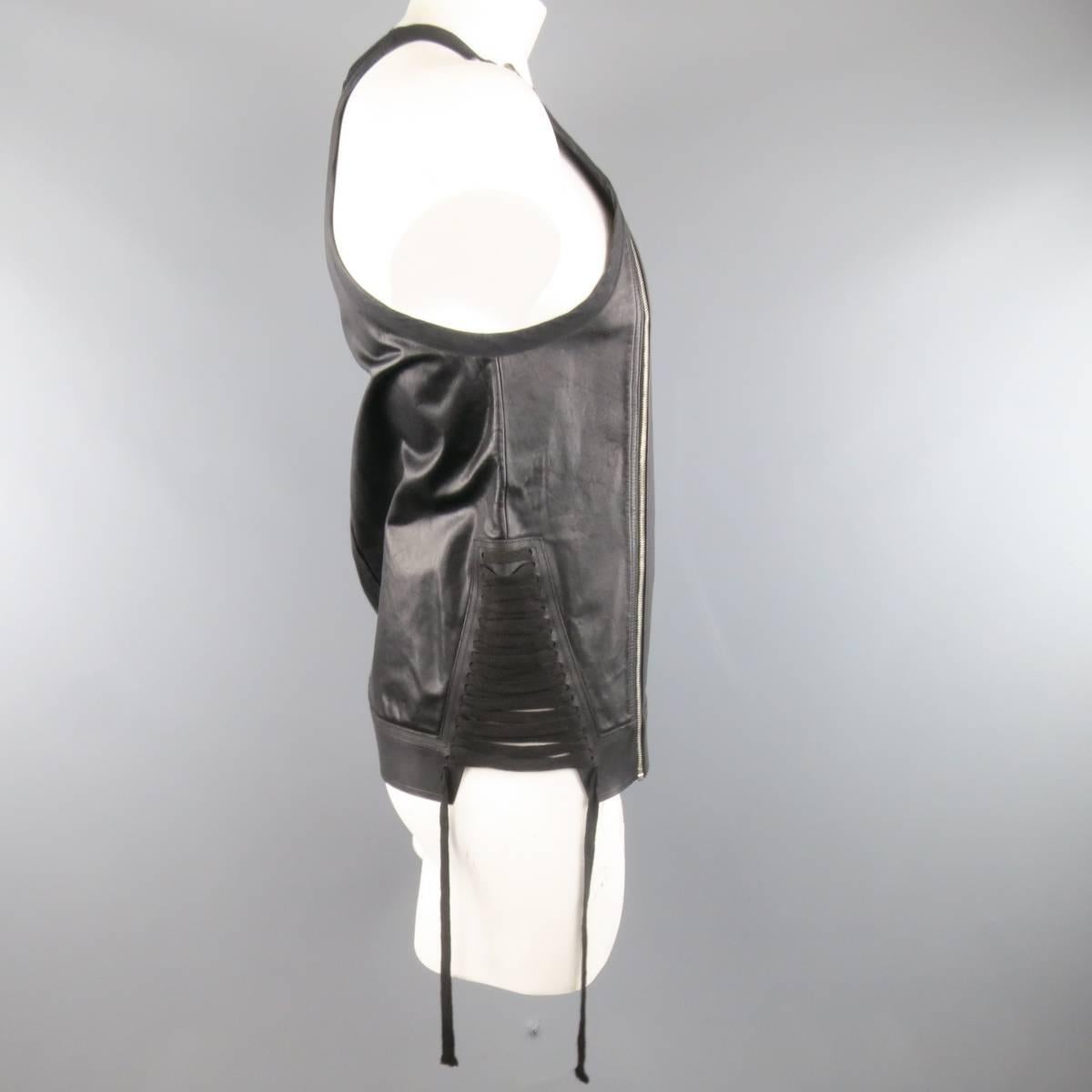 mens leather tank top
