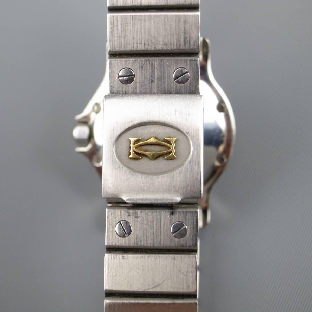 Vintage CARTIER Watch Silver Stainless Steel & 18k Gold - Retails at $5, 800.00 1