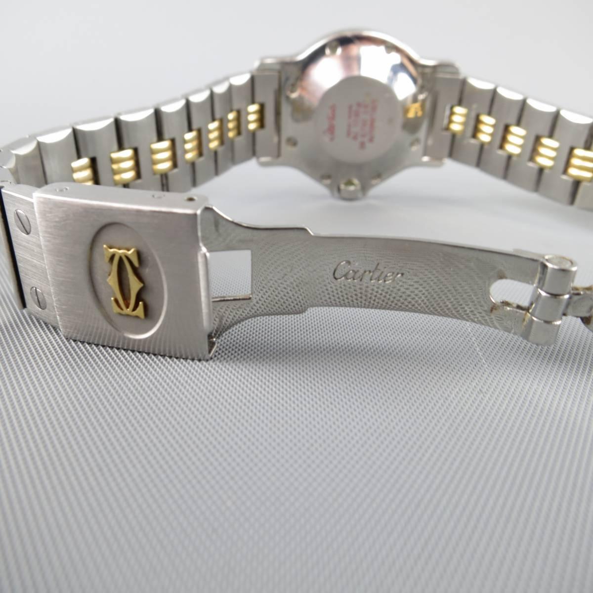 Vintage CARTIER Watch Silver Stainless Steel & 18k Gold - Retails at $5, 800.00 2
