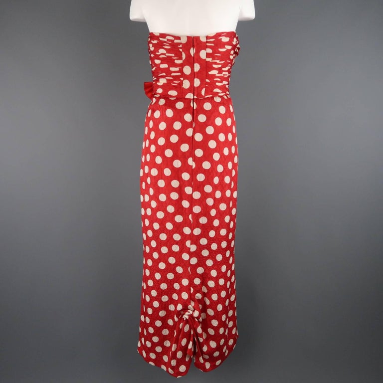open lace back dress Strapless Soho Romper in Red Polka Dot - Linen Mini with Hidden Shorts