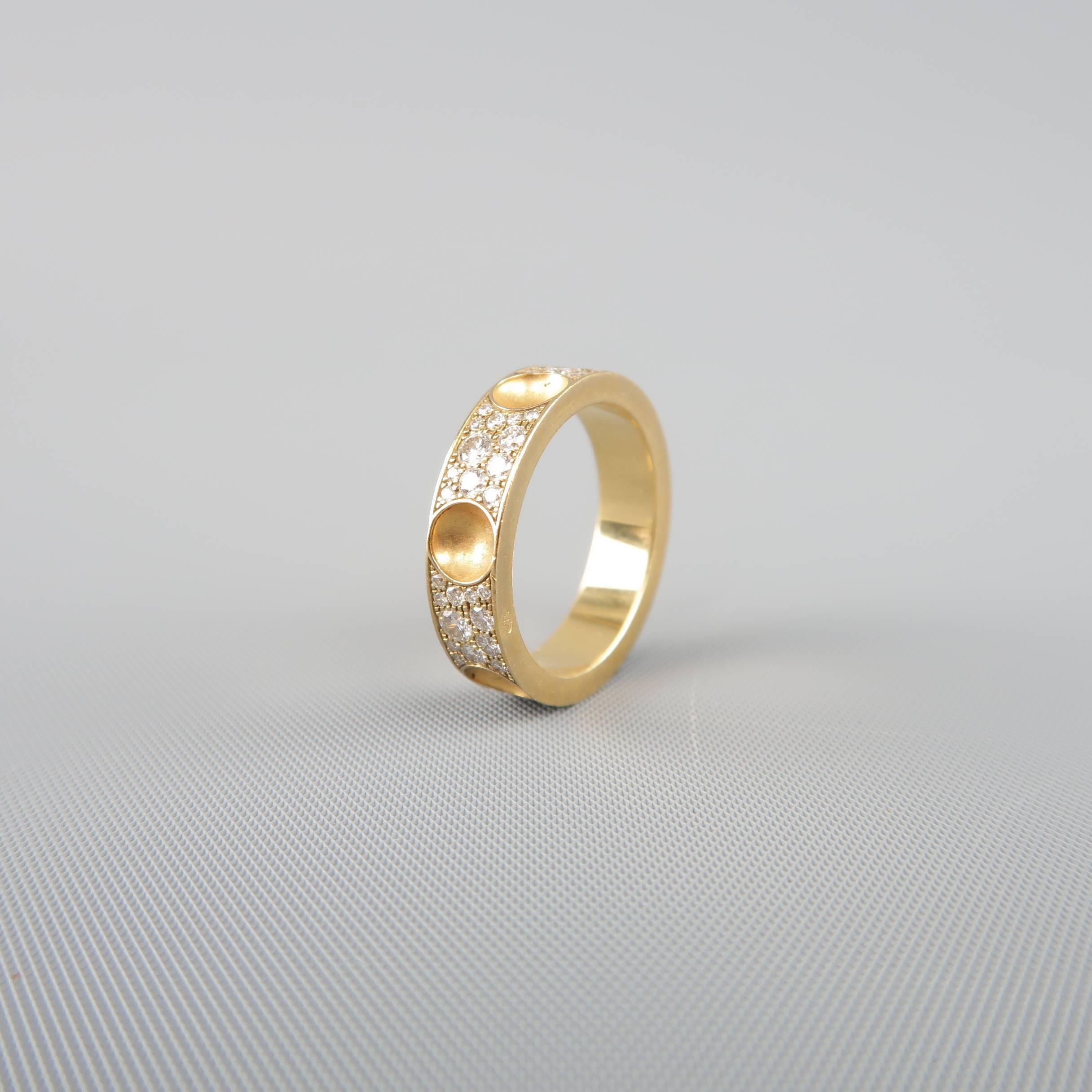 Louis Vuitton Gold Empreinte Inverted Stud Diamond Ring  1