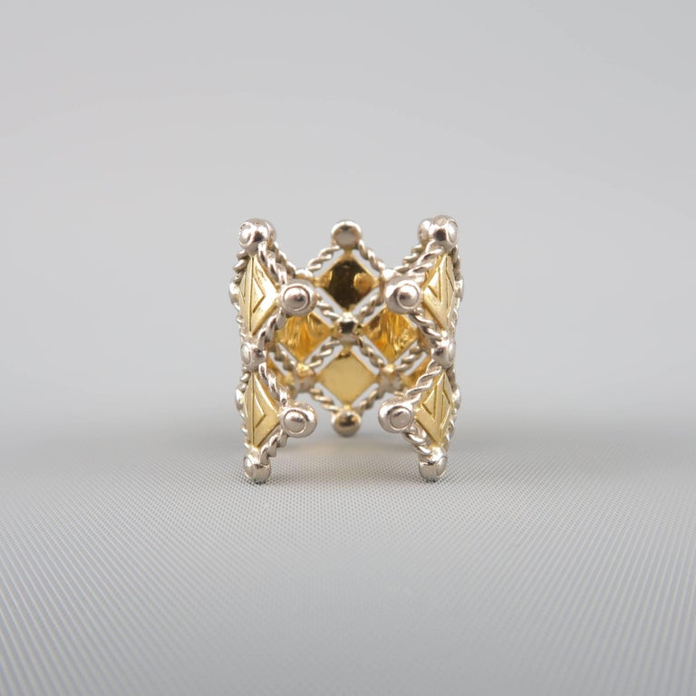 Pre-owned Louis Vuitton Blason Diamond Ring in 18K Gold