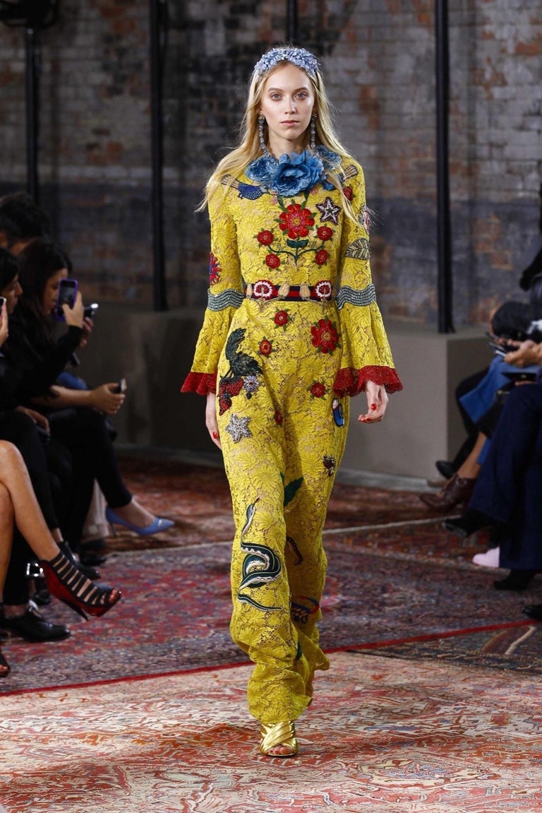 Gucci yellow dress best sale
