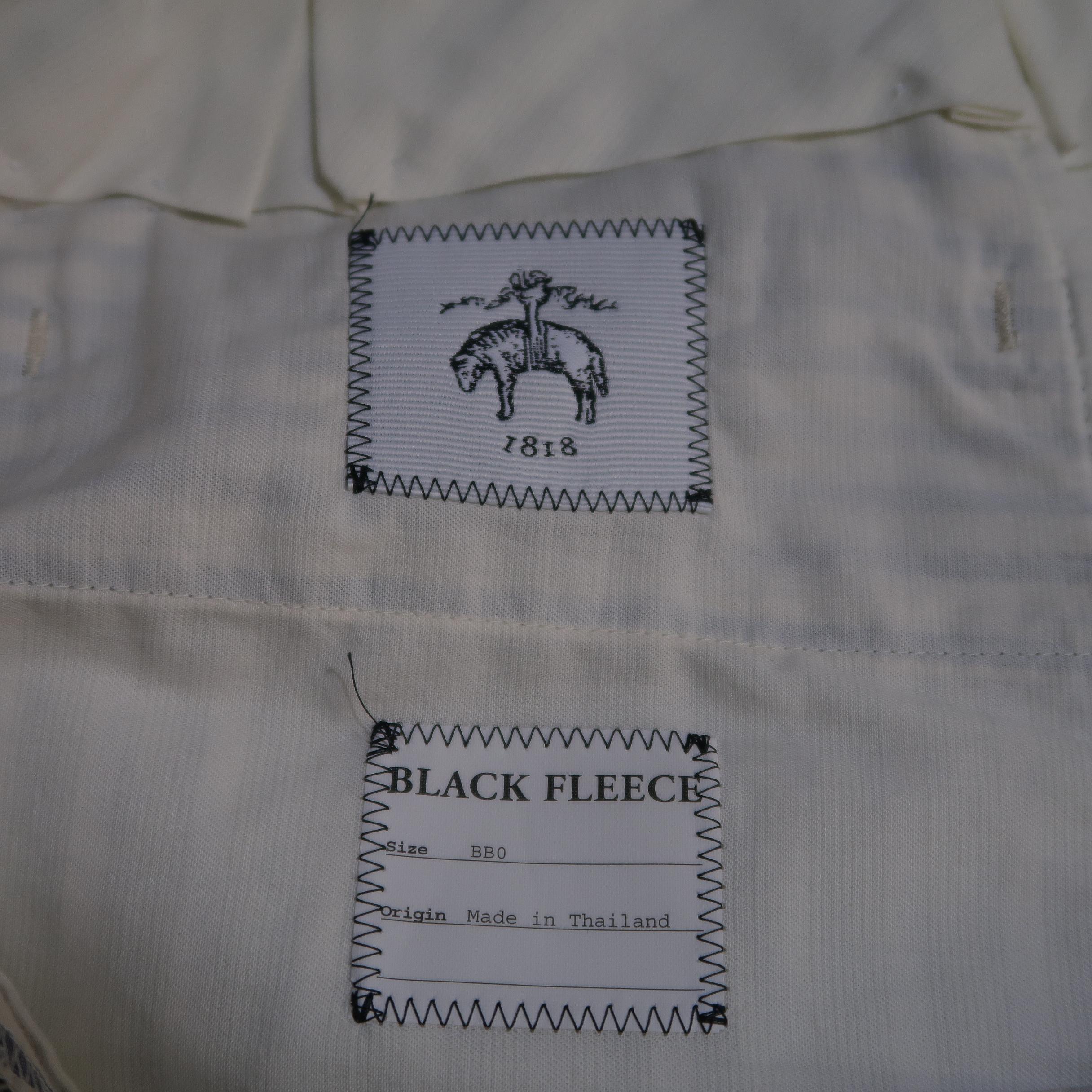 Black Fleece Beige and Gray Stripe Cotton Cuffed Pants 3