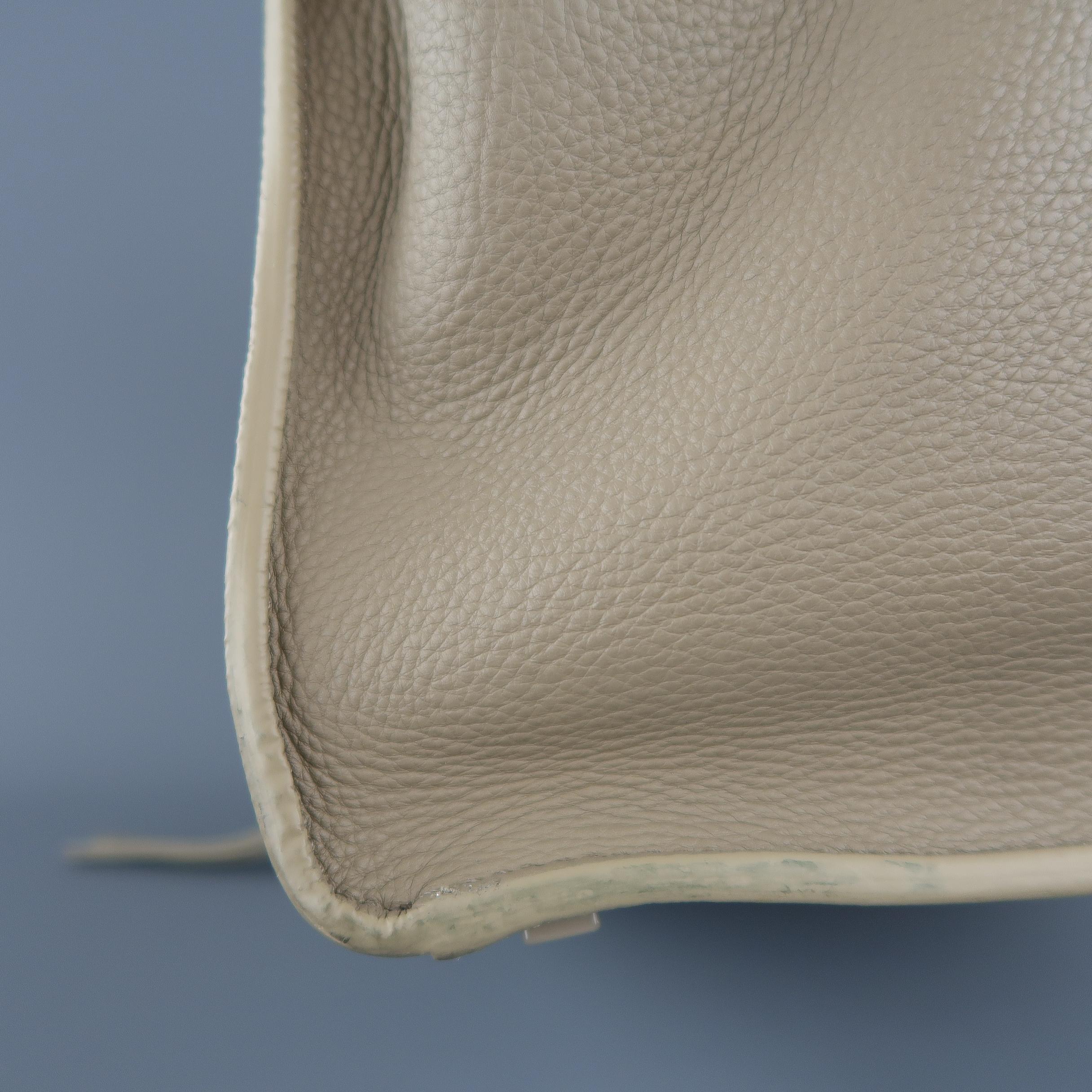 CELINE Taupe Pebble Grain Leather PHANTOM Medium Tote Handbag  8