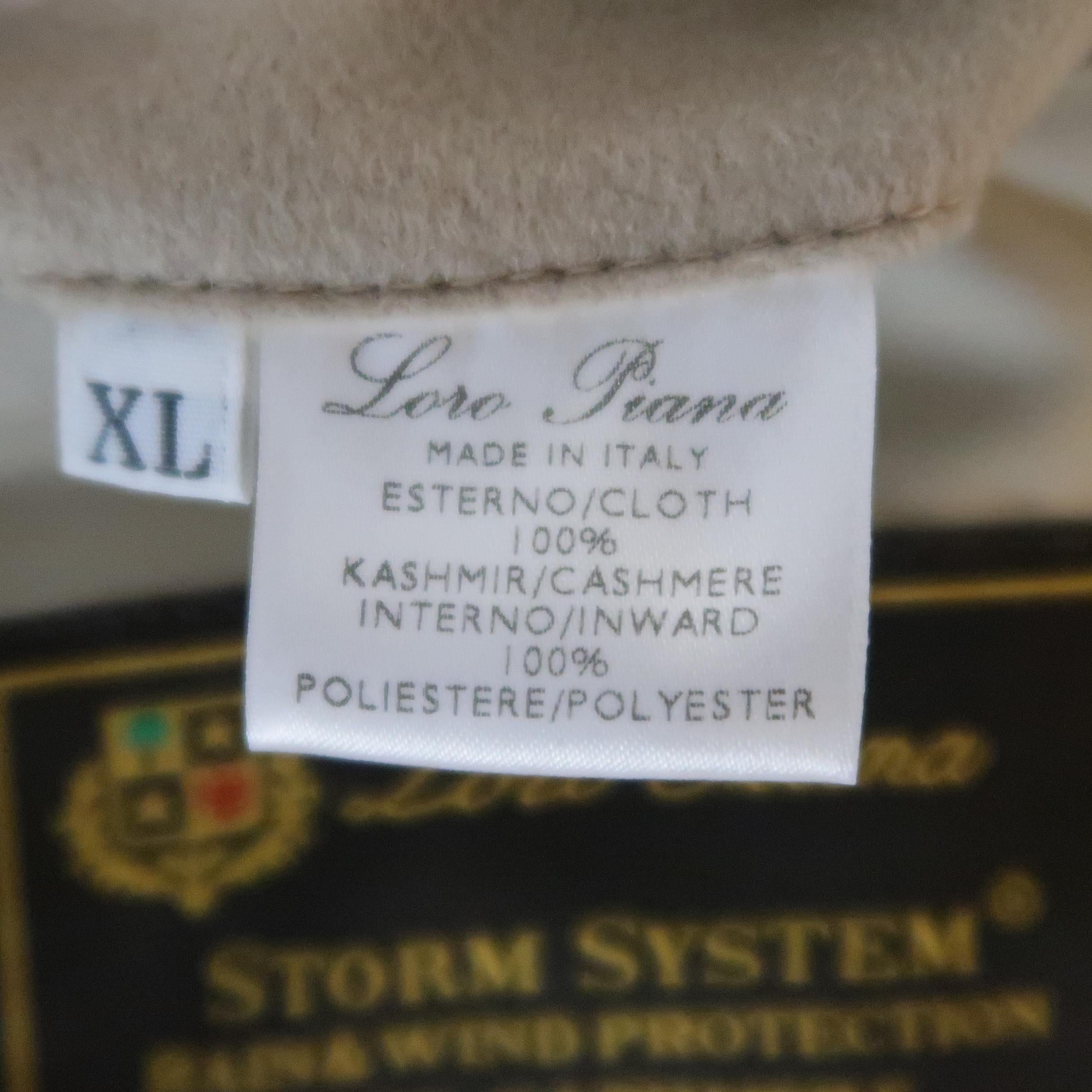 LORO PIANA XL Oatmeal Solid Cashmere Jacket Vest 3