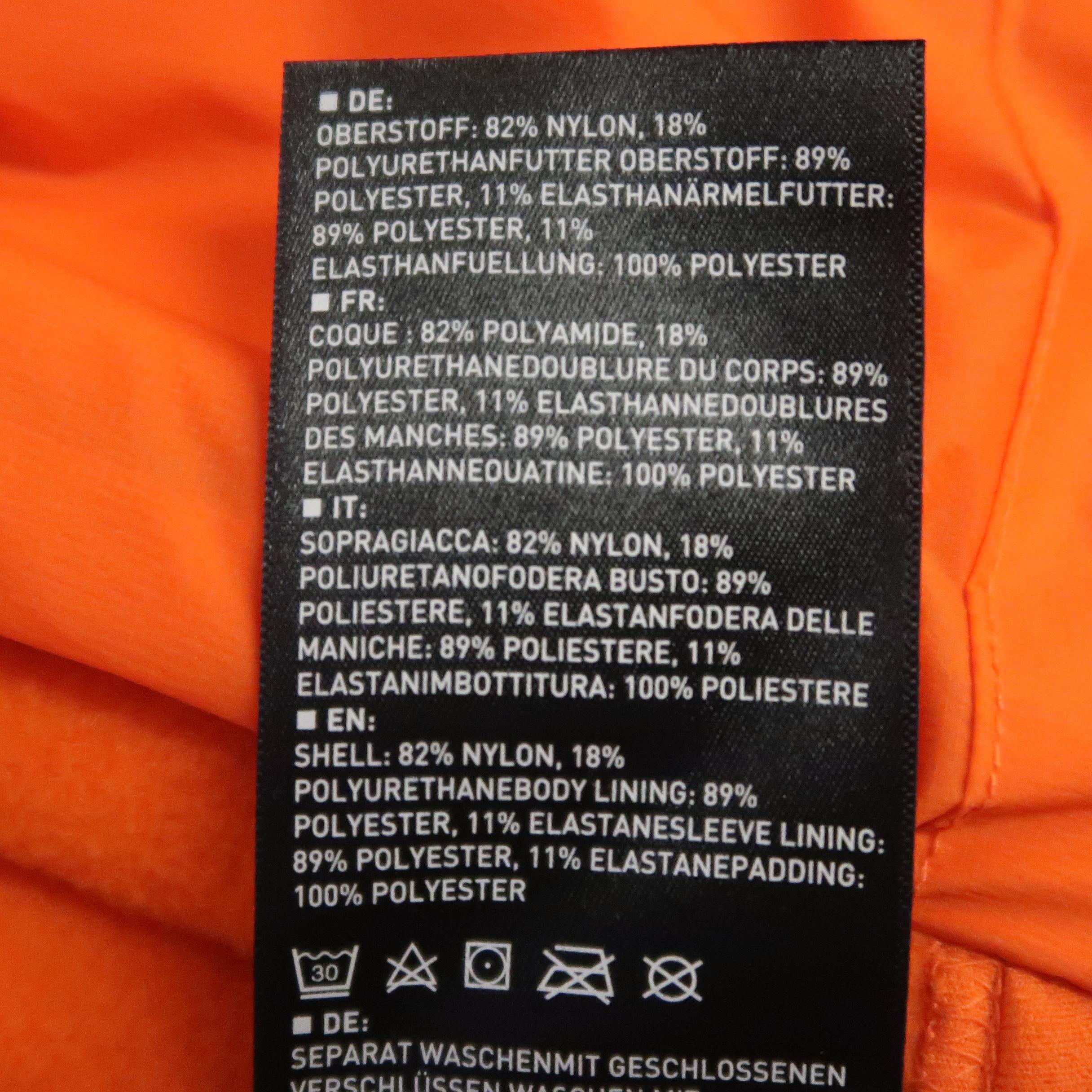 KJUS 42 Orange Solid Polyamide Jacket 2