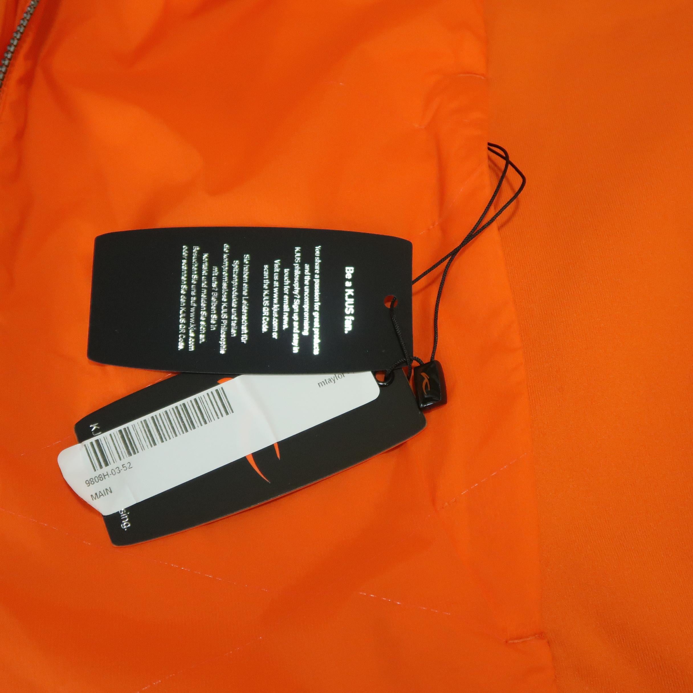 KJUS 42 Orange Solid Polyamide Jacket 3