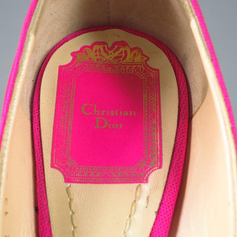 Women's CHRISTIAN DIOR by Raf Simons Size 6 Neon Pink Pointed Pumps Rosa Spring 2013