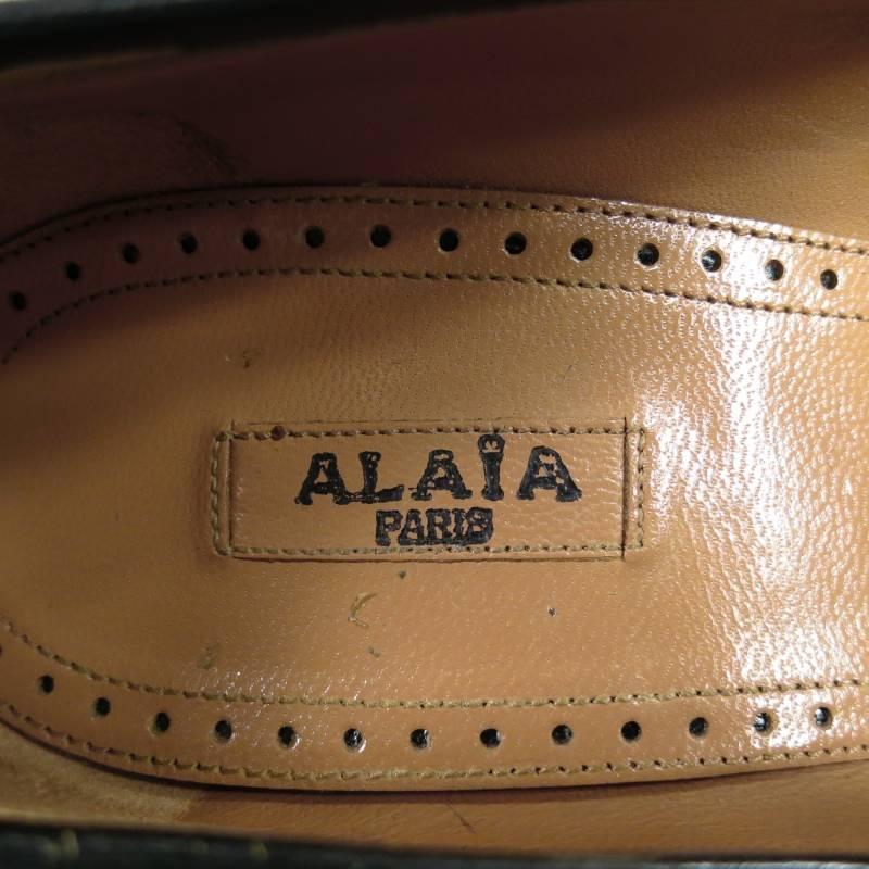 ALAÏA Size 6 Pink Zebra Tiger Pony Hair Square Toe Bow Pumps 4