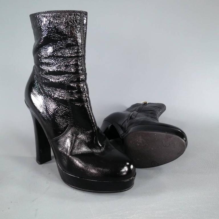 saint laurent platform ankle boots