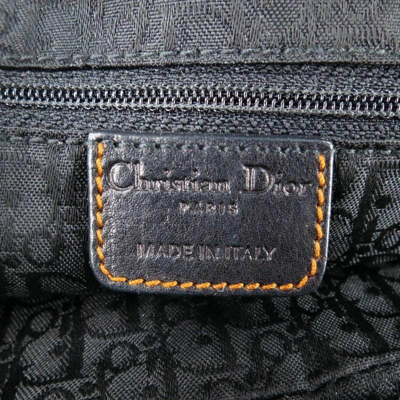 DIOR Black & Brown Leather Sac Gaucho Belt Buckle Saddle Shoulder Bag 2