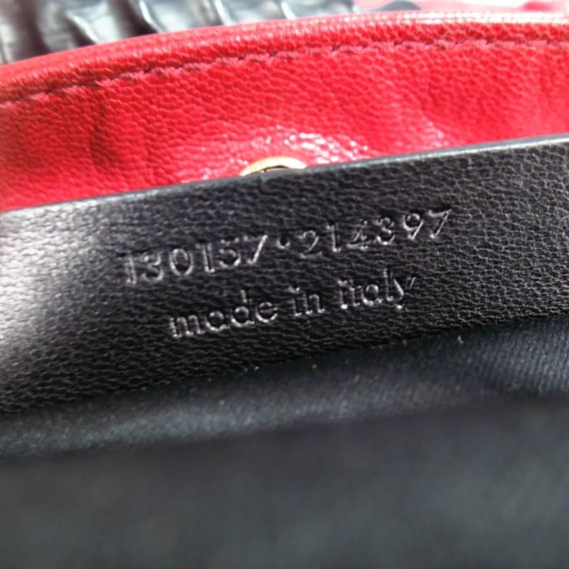 YVES SAINT LAURENT by TOM FORD Red Leather -Mala Mala- Horn Handle Handbag 3