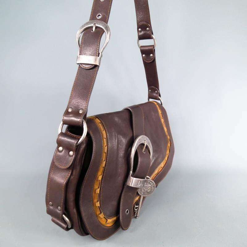 brown buckle bag